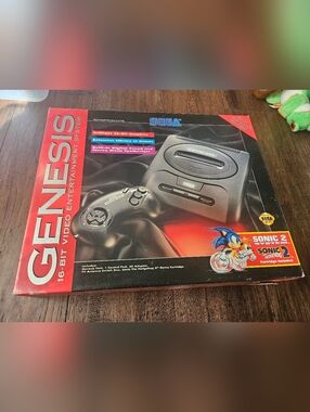 Sega Genesis system BOX AND TRAY ONLY Model 2 Sonic The Hedgehog 2 BOX ONLY.